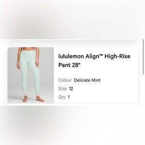 lululemon Align High-Rise Leggings 28”